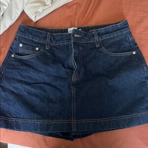 Dark Blue Denim Skort